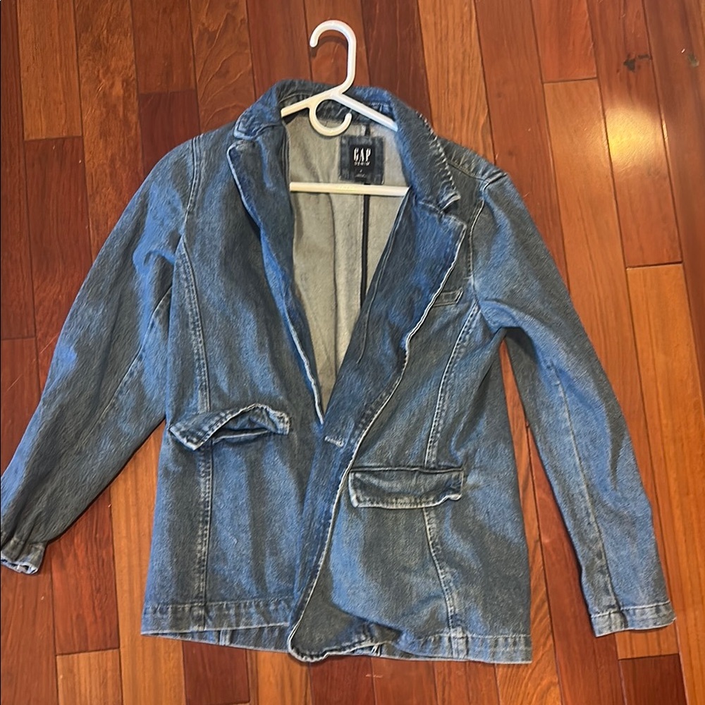 GAP Classic Blue Denim Blazer